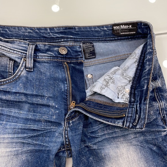 Buffalo David Bitton Max-x Super Skinny Stretch Men’s JEANS - Picture 8 of 11